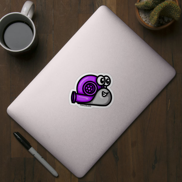 Turbo Snail (Version 1) - Purple / Gray by hoddynoddy